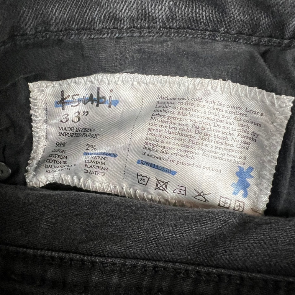 Ksubi Faded Black Slim Tapered Jeans Mens 33x29 - Picture 6 of 13
